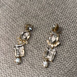 NWOT NEW J. CREW CRYSTAL JEWEL DROP EARRINGS RHINESTONE BLING